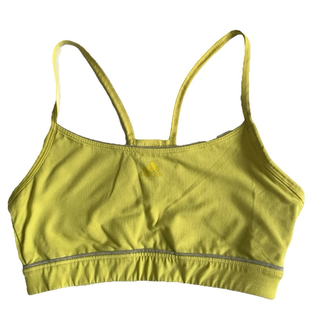 Adidas Climalite Mustard Green Sports Bra Sz S